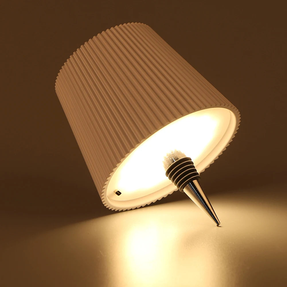 Wireless Lamp - Fluted Gold